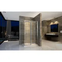 Aloni Pure Douchecabine 120x80x195cm Met Schuifdeur - Chroom - Veiligheidsglas - Douche, Douchecabines - 5404024102705