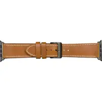 dbramante1928 Copenhagen Apple Watch 42/44/45 mm Leren Bandje Bruin/Space Gray