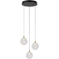 Lucide GISELA - Hanglamp - Ø 36 cm - LED Dimb. - 3x4,3W 2700K - Transparant