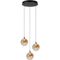 Lucide GISELA - Hanglamp - Ø 36 cm - LED Dimb. - 3x4,3W 2700K - Amber