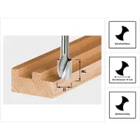 Festool 490946 Groeffrees Lengte 60 mm Afmeting, Ø 10 mm Werklengte 30 mm Schachtdiameter 8 mm