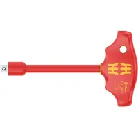 Wera 410 i VDE B VDE-geïsoleerde T-greep adapterschroevendraaier voor 3/8" doppen, 3/8" x 130 mm - 05005120001