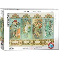 Eurographics Four Seasons - Alphonse Mucha Puzzel (1000 stukjes)