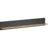 Hioshop Esteban wandkast wandplank grijs, eik decor.