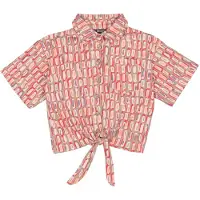 Quapi blouse beige Meisjes Katoen Klassieke kraag All over print - maat 104