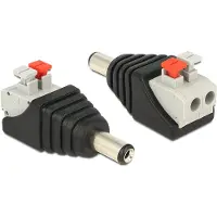 DeLOCK Netvoedingsconnector op schroefklem - DC 5,5 x 2,1 mm stekker naar Sch