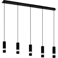 Eglo 39706 Bernabeta Hanglamp Staal Zwart/Kunststof Transparant - 5 x GU10 4,6W