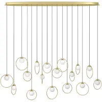 Eglo Hanglamp Portocolom Messing 17-lichts Ovaal