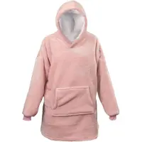 Unique living Oversized Fleece Hoodie Oudroze Roze