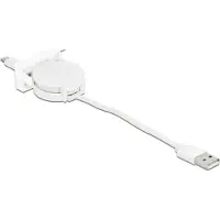 DeLOCK Easy 45 Module USB 2.0 Retractable Cable USB Type-A to 8 Pin Lightning female white