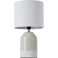 Pauleen LED Tafellamp Sandy Glow - E14 - Max. 20W - Woonkamer, Slaapkamer & Eetkamer - Crème/Wit