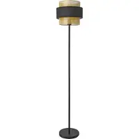 Lux.pro Staande lamp Albans vloerlamp 160x30 cm zwart en goudkleurig