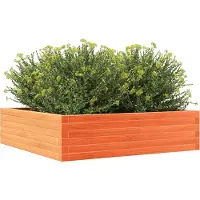 vidaXL Plantenbak 90x90x23 cm massief grenenhout wasbruin