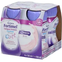 Nutricia Fortimel Compact Protein 2.4 kcal/ml Verfrissende Aardbeiensmaak | 4 x 125 ml