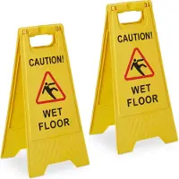 Relaxdays 2x Slip Hazard Stand-up