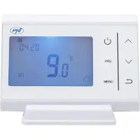 Pni CT60 draadloze thermostaat voor verwarmingssystemen, verlicht display, dagelijkse programma's, Thermostaat, Wit