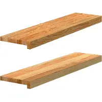 vidaXL Vensterbanken 2 st 80x20x2 cm massief eikenhout lichtbruin