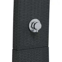 vidaXL Buitendouche, zwart, 55x60x224 cm, polyrotan en acaciahout