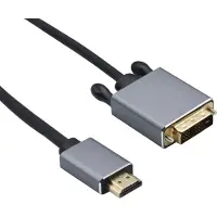 Helos Anschlusskabel, HDMI Stecker/DVI Stecker, PREMIUM 4K, 2,0m, schwarz HDMI 1.4 St./ DVI-D single link