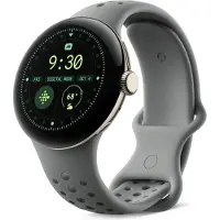 Google Pixel Watch 3 (45 mm), sportband, hazelnootbruin, maat S, wereldwijde versie
