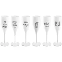 Koziol champagneglas - Cheers No.1 - set van 6 - assortiment