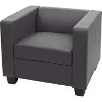 MCW Lille-loungestoel ~ kunstleer, donkergrijs