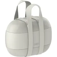 Alessi Lunchtrommel FOOD A PORTER, 2 trommels, grijs,
