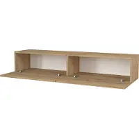 En.casa [] Tv-meubel Toivakka zwevend 135x31x25 cm eiken