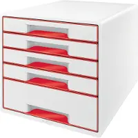 Leitz Wow Desk Cube 5 Drawers 1 Large And 4 Small Buc Drawers Wit Kinderen