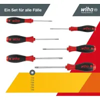 Wiha Schroevendraaierset 362K6SO | 6-delig TORX | meercomponentengrepen | ronde kling | 1 stuk - 07155 - 07155