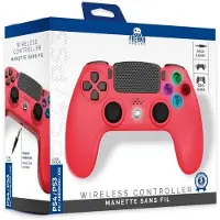 Trade invaders Draadloze controller rood V2 (Playstation), Controller, Rood