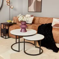 Starfurn Salontafel Nova Set van 2 Rond Wit Marmer