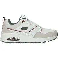 SKECHERS Sneakers laag 'Uno - Retro One' greige / groen / donkerrood / wit