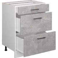 Vicco R-Line Keukenonderkast – 60 cm met laden, zonder werkblad Beton