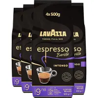 Lavazza Espresso Barista Intenso Koffiebonen - Koffie Blend van Robusta en Arabica Bonen - Intensiteit 9/10 - 4 x 500 gram