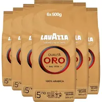 Lavazza Qualità Oro Koffiebonen - 100% Arabica Koffie Bonen - Intensiteit 5/10 - 6 x 500 gram