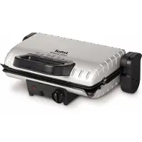Tefal Minute Grill GC205012 Contactgrill - Barbecuestand - Regelbare temperatuur - Uitneembare Anti-aanbakplaten - Verticaal opbergen - 1600W - RVS