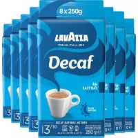 Lavazza Caffe Decaffeinato Filterkoffie - Gemalen Koffie Caffeïnevrij - Arabica & Robusta Blend - Intensiteit: 3/10 - 8 x 250 gram