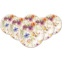 Villeroy & Boch 6x Villeroy & Boch Marie Fleur, Bord, Wit