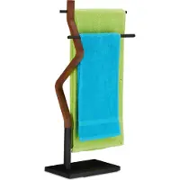 Relaxdays Handdoekhouders + handdoekhaken, Handdoekhouder staand