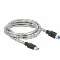 DeLOCK USB 3.2 Gen 1 Cable Type-A male to Type-B male with metal jacket 2 m