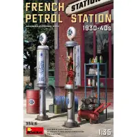 MiniArt 1:35 MiniArt 35616 French petrol station 1930-40's Plastic Modelbouwpakket