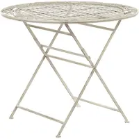 Beliani BIVIO - Inklapbare tafel-Wit-IJzer