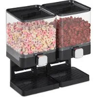 Relaxdays Muesli dispenser, Opbergblikken, Zwart
