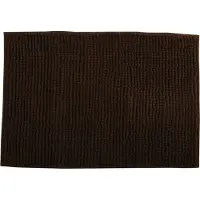MSV Badkamerkleed/badmat voor op de vloer - bruin - 40 x 60 cm - Microvezel - Badmatjes