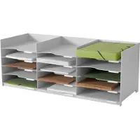 Paper Flow sorteerstation - polystyreen - voor A4 formaat - B 857 x D 330 x H 323 mm - grijs