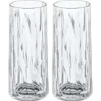 Koziol Club No. 3 longdrinkglazen kunststof 25 cl 2-pack Kristalhelder