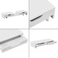 En.casa Monitorstandaard verhoger Marttila 60x22x11 cm wit