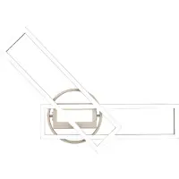 TRIO LED-plafondlamp Twister, dimbaar, alu / grijs / zink, Woon-/ Eetkamer, metaal, Modern, LED plafondlamp
