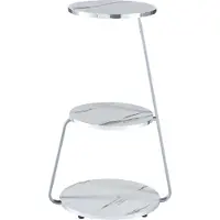 En.casa Bijzettafel Sipoo 74x46x37cm marmer wit